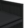 vidaXL 9-delige Tuinset poly rattan zwart