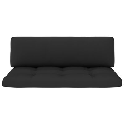 vidaXL 4-delige Loungeset pallet met kussens zwart geïmpregneerd hout