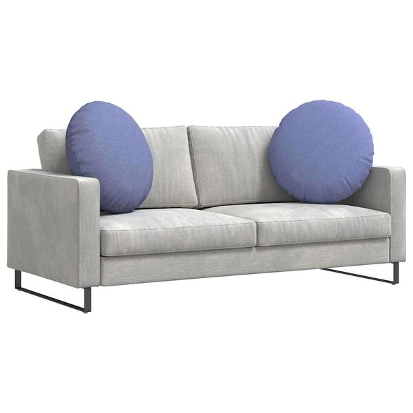 vidaXL Zitkussens 2 pcs Jeans Blauw Ø80 x 29 cm Stof