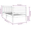 vidaXL Bedframe massief hout 75x190 cm