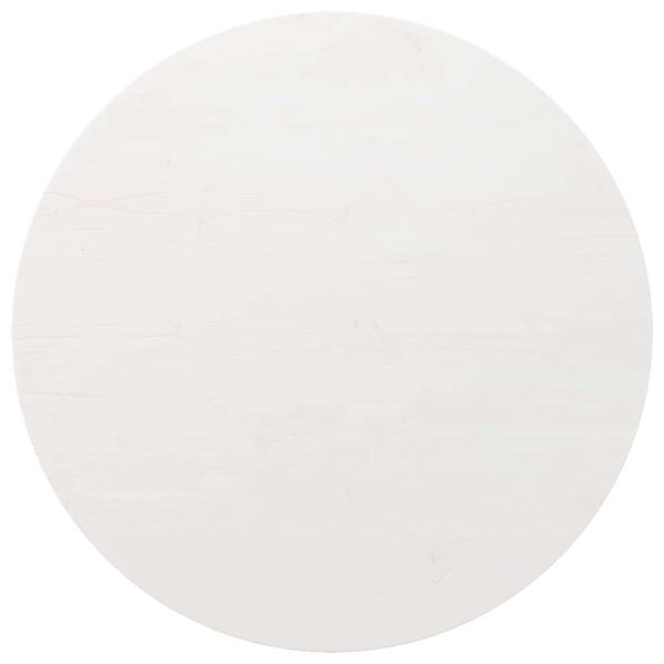 vidaXL Tafelblad &Oslash;80x2,5 cm massief grenenhout wit