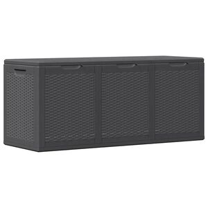 vidaXL Tuinbox 270 L PP rattan zwart