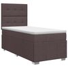 vidaXL Boxspringbed met matras Donkerbruin 100 x 200 cm Stof