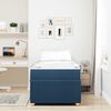 vidaXL Bedframe met matras Blauw 80 x 200 cm Stof