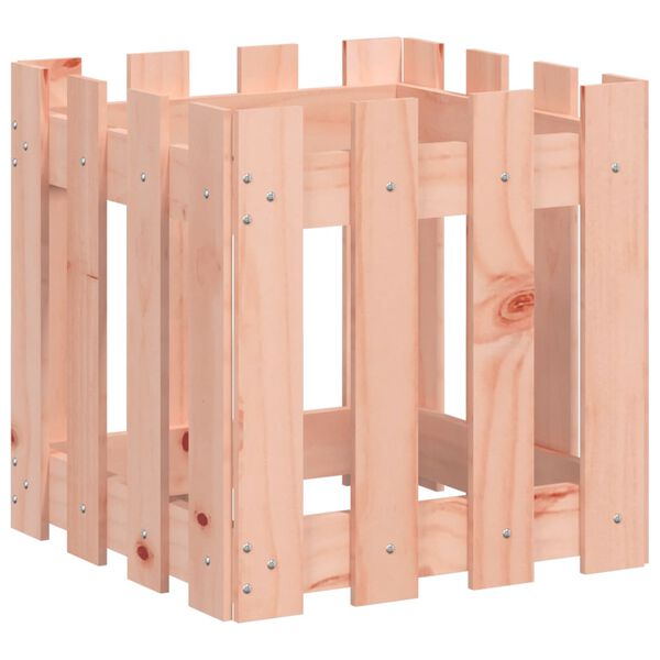 vidaXL Plantenbak met hekontwerp 40x40x40 cm massief douglashout