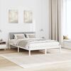vidaXL Bedframe Wit en lichtgrijs 140 x 190 cm Massief grenenhout