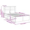 vidaXL Bedframe Gerookt eiken 120 x 200 cm Massief grenenhout