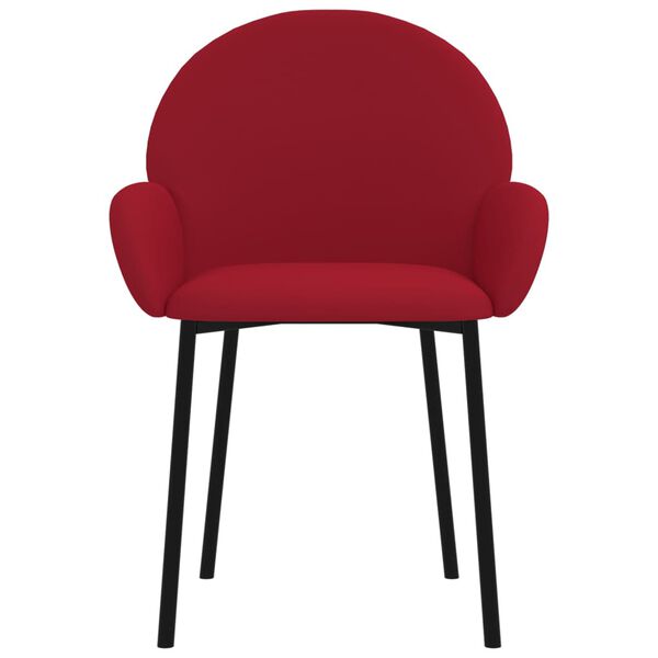 vidaXL Eetkamerstoelen 2 st fluweel wijnrood