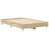 vidaXL Bedframe zonder matras 135x190cm spaanplaat sonoma eikenkleurig