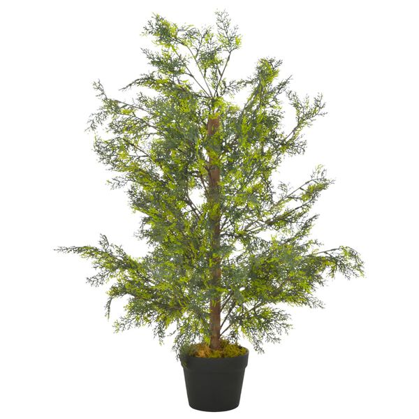 vidaXL Kunstplant met pot cipresboom 90 cm groen