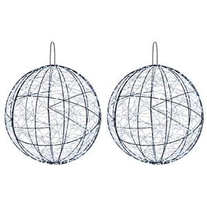 vidaXL Kerst Finial Licht 2 st 1900 LED's Koel wit &Oslash; 60 x 63 cm