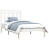 vidaXL Bedframe massief hout wit 100x200 cm