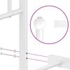 vidaXL Bedframe met hoofd- en voeteneinde metaal wit 100x200 cm
