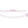 vidaXL Tafelblad rond &Oslash; 90x4 cm massief acaciahout