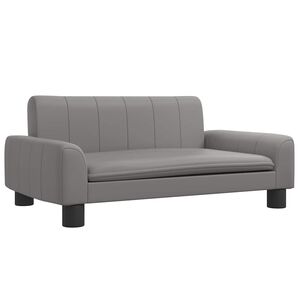 vidaXL Hondenmand 70x45x30 cm kunstleer grijs