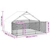 vidaXL Hondenkennel met ren 3x3x1,9 m gegalvaniseerd staal
