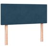 vidaXL Boxspring met matras fluweel donkerblauw 120x210 cm
