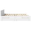 vidaXL Bedframe met hoofdeinde zonder matras 180x200 cm wit