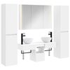 vidaXL Badkamermeubelset 6 pcs Wit Bewerkt hout en glas