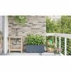 vidaXL Tuin Bloempot 2 pcs Licht Grijs Staal