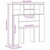 vidaXL Hoofdeinde kas Artisan Eiken 100 x 19 x 103,5 cm Bewerkt hout