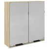 vidaXL Badkamerspiegelkast 64,5x20x66,5 cm bewerkt hout sonoma eiken