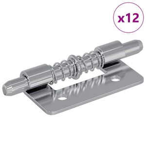 vidaXL Latch 12 pcs Zilver 46 x 17 x 1,2 mm Staal