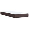 vidaXL Boxspring met matras stof donkerbruin 90x190 cm