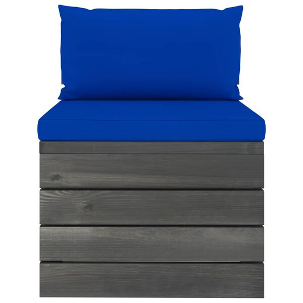 vidaXL 2-delige Loungeset met kussens pallet massief grenenhout