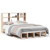 vidaXL Bed met boekenkast zonder matras massief hout 150x200 cm