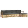 vidaXL Buiten bankenset 5 st Wit en antracietkleurig Polyester