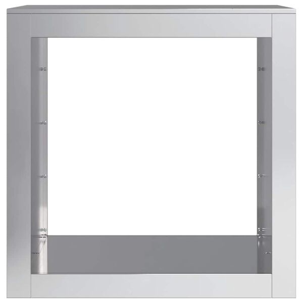 vidaXL Haardhoutrek 60x40x60 cm gegalvaniseerd staal