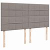 vidaXL Ottoman bed met matras en LED's 180x200cm stof taupe
