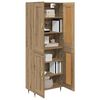 vidaXL Highboard Artisan Eiken 69,5 x 34 x 90 cm Bewerkt hout