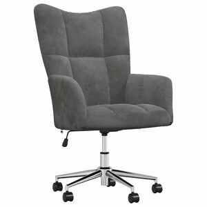 vidaXL Relaxstoel fluweel donkergrijs