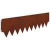 vidaXL Gazonrand 10 st 103 x 30 cm Staal Roestkleurig