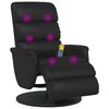 vidaXL Massage Recliner Stoel Zwart 71 x 98 x 106 cm Nep Leer