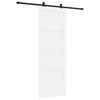 vidaXL Schuifdeur Wit en zwart 83 x 232 cm Massief grenenhout