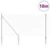vidaXL Afrasteringspaal Zilver 10 x 1,4 m (40 x 40 mm gaas) Staal