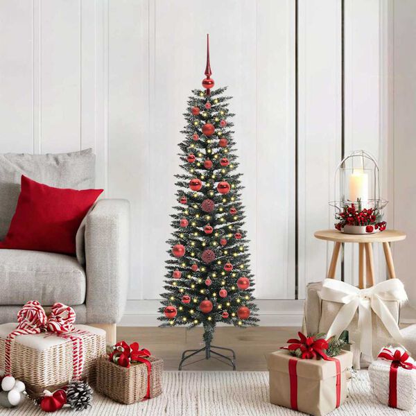 vidaXL Kunstkerstboom met 150 LED Groen 120 cm PVC en Plastic en Staal
