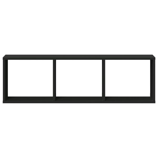 vidaXL Wandkast 100x16x30 cm bewerkt hout zwart