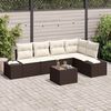 vidaXL Tuin Sofa Set 6 pcs Bruin poly rattan