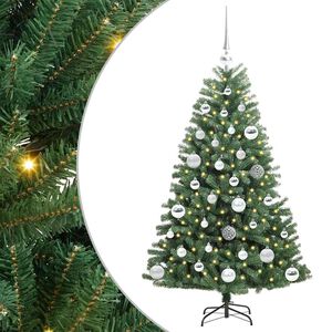 vidaXL Kunstmatige Inklapbare Kerstboom Groen 120 cm PVC en Metaal