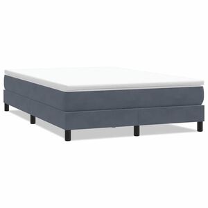 vidaXL Boxspring zonder matras fluweel donkergrijs 160x210 cm