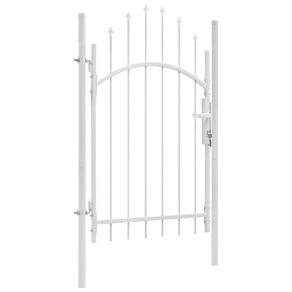 vidaXL Tuinpoort Woerden staal 1x2,25 m wit