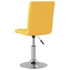 vidaXL Eetkamerstoelen 2 st draaibaar stof mosterdgeel