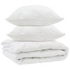 vidaXL All-season dekbed met kussen 3 st Wit Microvezel