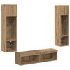 vidaXL TV-wandmeubel 6 st Artisan Eiken Bewerkt hout