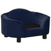 vidaXL Hondenbank 67x47x36 cm pluche blauw
