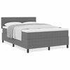 vidaXL Boxspring bed Lichtgrijs en wit. 203 x 144 x 88 cm